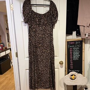 City Chic Abigail Leopard Print Dress